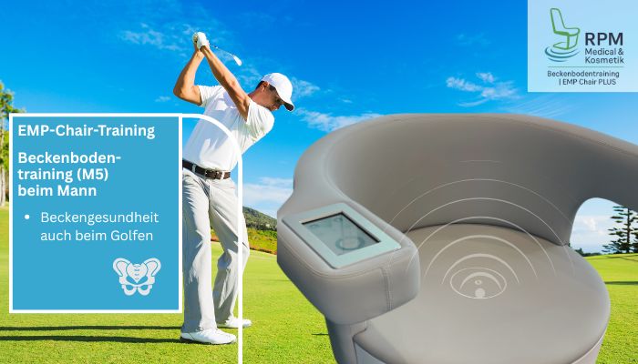 EMP-Chair Beckenbodentraining für Männer – Unterstützung der Beckengesundheit und Core-Stabilität, hilfreich auch für Sportarten wie Golf
