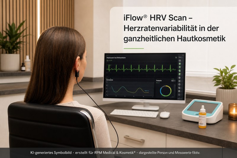 iFlow HRV Scan zur Messung der Herzratenvariabilität als Bestandteil der ganzheitlichen Hautanalyse bei RPM Medical & Kosmetik in Mönchengladbach